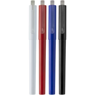 Perdirbto PET plastiko gelinis rašiklis - Baltas