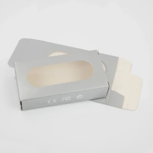 Kartoninė atminties kortelių dėžutė - sidabrinė