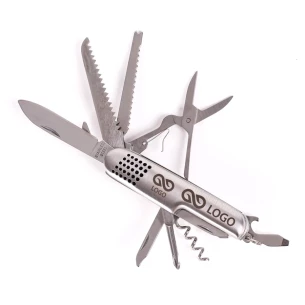 Plieninis 13 funkcijų kišeninis peilis - Sidabrinis