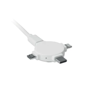 3-in-1 kabelio adapteris - LIGO KABELIS - baltas