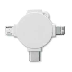 3-in-1 kabelio adapteris - LIGO KABELIS - baltas