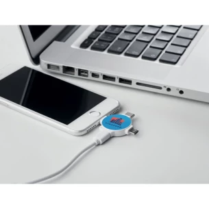 3-in-1 kabelio adapteris - LIGO KABELIS - baltas