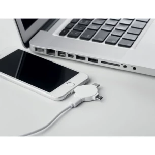 3-in-1 kabelio adapteris - LIGO KABELIS - baltas