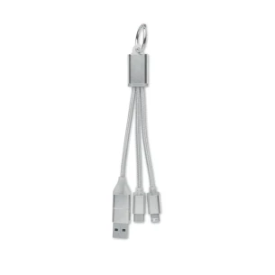 Kabel ładujący 4 w 1 typu C - BLUE - Srebrny