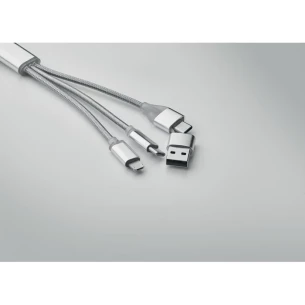 Kabel ładujący 4 w 1 typu C - BLUE - Srebrny