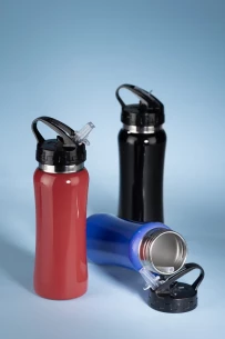 PATRO plieninis bidonas 600 ml - raudonas