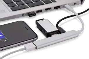 USB šakotuvas - ROSKO - Sidabrinis