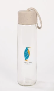 SKINNY stiklinis buteliukas 350 ml - Natūralus