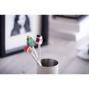 Kalėdinis pieštukas su trintuku - Raudonas