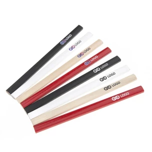 Dailidės pieštukas su logotipu - smėlio spalvos