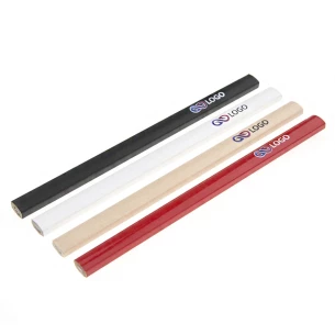 Dailidės pieštukas su logotipu - smėlio spalvos