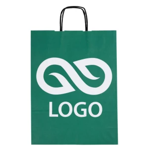 Dovanų pakuotė A4 formato spalvotas maišelis - žalias