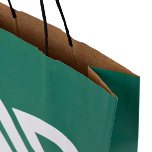 Dovanų pakuotė A4 formato spalvotas maišelis - žalias