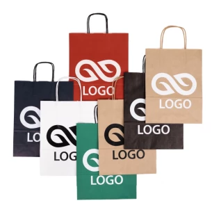 Dovanų pakuotė A4 formato spalvotas maišelis - žalias