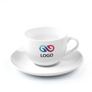 SIMPLE puodelis su lėkštele 220 ml - Juodas