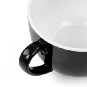 SIMPLE puodelis su lėkštele 220 ml - Juodas