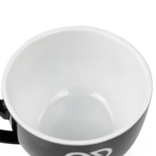 SIMPLE puodelis su lėkštele 220 ml - Juodas