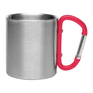 210 ml metalinis puodelis su karabinu „Easton“ – raudonas