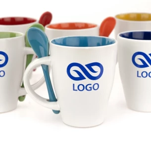 Puodelis su šaukštu - Šaukštas - Geltonas