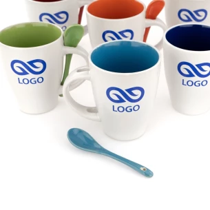 Puodelis su šaukštu - Šaukštas - Geltonas