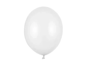 Metalizuotas 30 cm balionas - Baltas