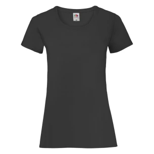 FOTL Lady-Fit ValueWeight marškinėliai - juodi